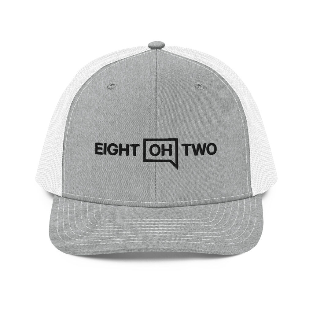 Eight Oh Two – Trucker Cap – Black Logo