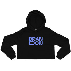 Brandon | Crop Hoodie- Blue