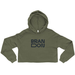 Brandon | Crop Hoodie- Navy