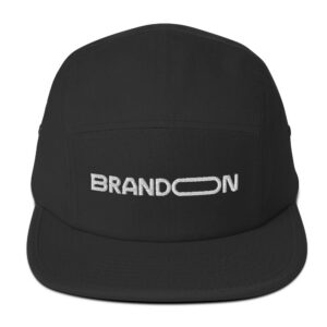 Brandon – Five Panel Cap – White Logo