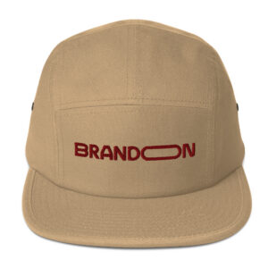 Brandon – Five Panel Cap – Maroon Logo