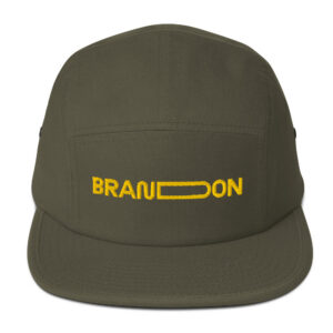 Brandon – Five Panel Cap – Yellow Logo