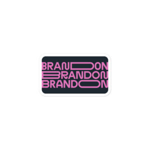 Brandon – Bubble-free stickers – Navy/Pink