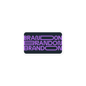 Brandon – Bubble-free stickers – Navy/Purple