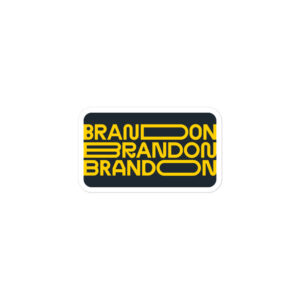 Brandon – Bubble-free stickers – Navy/Yellow