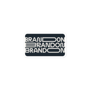 Brandon – Bubble-free stickers – Navy/White